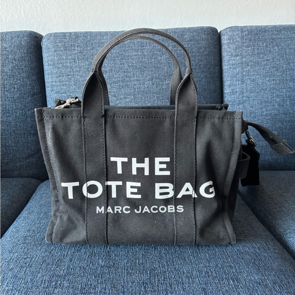 Marc Jacobs Black Canvas Tote Bag